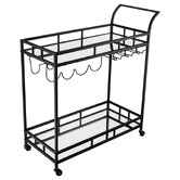 Expert Homewares Caledon 2 Tier Steel Bar Cart