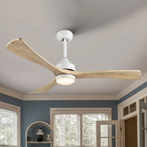 Expert Homewares 132cm DC Ceiling Fan with Tri-Colour LED Light