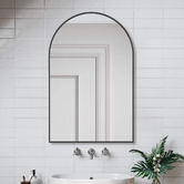 Expert Homewares Black Superia Arch Stainless Steel Mirror