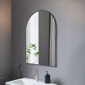Expert Homewares Black Superia Arch Stainless Steel Mirror