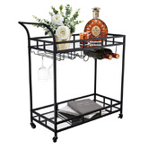 Expert Homewares Caledon 2 Tier Steel Bar Cart