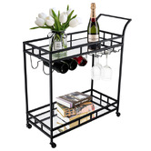 Expert Homewares Caledon 2 Tier Steel Bar Cart
