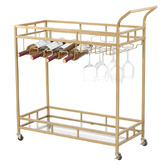 Expert Homewares Caledon 2 Tier Steel Bar Cart