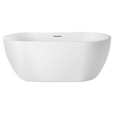 Expert Homewares Austin Oval Acrylic Freestanding Bath with Overflow