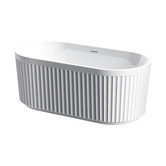 Expert Homewares Mason 1500mm Gloss White Acrylic Freestanding Bath with Overflow