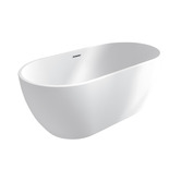 Expert Homewares Austin Oval Acrylic Freestanding Bath with Overflow
