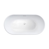 Expert Homewares Austin Oval Acrylic Freestanding Bath with Overflow