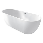 Expert Homewares Austin Oval Acrylic Freestanding Bath with Overflow