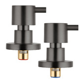 Expert Homewares Retro-fit Round Matte Black Shower Bathroom Basics Package