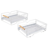 Expert Homewares 2 Piece White Grayson Steel Drying Rack Set