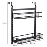Expert Homewares 2 Tier Grayson Steel Over-the-Door Shower Caddy