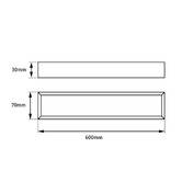 Expert Homewares Omar Stainless Steel Single Bar Towel Rail