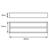 Expert Homewares Omar Black Stainless Steel Double Towel Rail