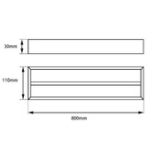 Expert Homewares Omar Stainless Steel Double Towel Rail