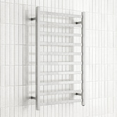 Expert Homewares Nero Square 600 x 1000mm Stainless Steel Heated Towel Rail