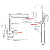Expert Homewares Ottimo Square Short Twin Shower