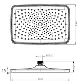 Expert Homewares Ottimo 300mm Rectangular Shower Head