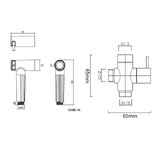 Expert Homewares Ingrid Bidet Spray with Diverter