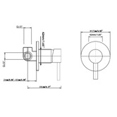 Expert Homewares Euro Round Shower/Bath Wall Mixer