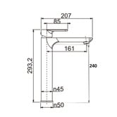 Expert Homewares Cammie Tall Brass Basin Mixer