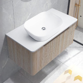 Expert Homewares Mallari 900mm Wall Hung Single Vanity with 465mm Ceramic Basin