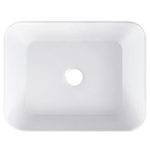 Expert Homewares Lucas 480mm Gloss White Rectangular Ceramic Above Counter Basin