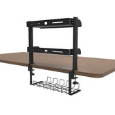 Expert Homewares Ripley 2 Tier Desk Shelf with Under Desk Cable Management