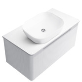 Expert Homewares Mallari 900mm Wall Hung Single Vanity with 465mm Ceramic Basin