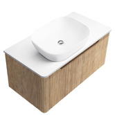 Expert Homewares Mallari 900mm Wall Hung Single Vanity with 465mm Ceramic Basin
