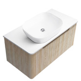Expert Homewares Mallari 900mm Wall Hung Single Vanity with 465mm Ceramic Basin