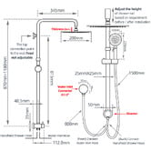 Expert Homewares Finn Round Thin Twin Rail Shower