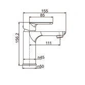 Expert Homewares Cammie Paddle Lever Basin Mixer Tap
