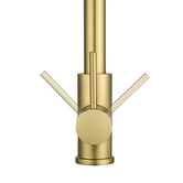 Expert Homewares Euro Brushed Yellow Gold Flared Pull-Out Kitchen Sink Mixer