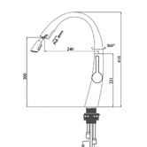 Expert Homewares Griffin Pull-Out Kitchen Sink Mixer