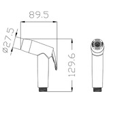 Expert Homewares Jet Round Hand-Held 2 Mode Toilet Bidet