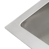 Expert Homewares Deso 440mm Single Satin Brush Kitchen Sink with Button-controlled Basket Waste