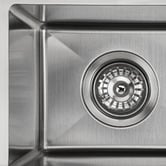 Expert Homewares Deso 250mm Single Stainless Steel Kitchen Sink with Button-controlled Basket Waste