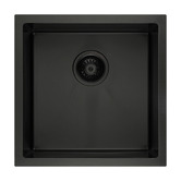 Expert Homewares Deso 440mm Single Stainless Steel Kitchen Sink with Button-controlled Basket Waste