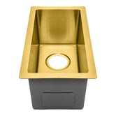 Expert Homewares Deso 250mm Single Stainless Steel Kitchen Sink with Button-controlled Basket Waste