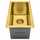 Expert Homewares Deso 250mm Single Stainless Steel Kitchen Sink with Button-controlled Basket Waste
