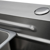Expert Homewares Azelea 680mm Single Stainless Steel Kitchen Sink with Button-controlled Basket Waste