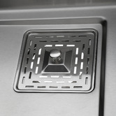 Expert Homewares Azelea 680mm Single Stainless Steel Kitchen Sink with Button-controlled Basket Waste