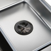 Expert Homewares Azelea 680mm Single Stainless Steel Kitchen Sink with Button-controlled Basket Waste