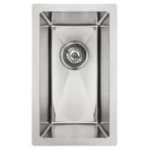 Expert Homewares Deso 250mm Single Stainless Steel Kitchen Sink with Button-controlled Basket Waste