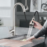 Expert Homewares Frederick Gooseneck Pull-Out Kitchen Sink Mixer