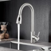 Expert Homewares Rohan Flared Gooseneck Pull-Out Kitchen Sink Mixer