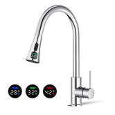 Expert Homewares Cammie Chrome Gooseneck Pull-Out Kitchen Sink Mixer