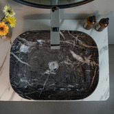 Expert Homewares Ascott 485mm Rectangular Marble look Ceramic Basin