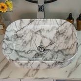 Expert Homewares Ascot White 485mm Rectangular Ceramic Basin