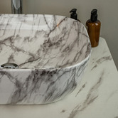 Expert Homewares Ascot White 485mm Rectangular Ceramic Basin
